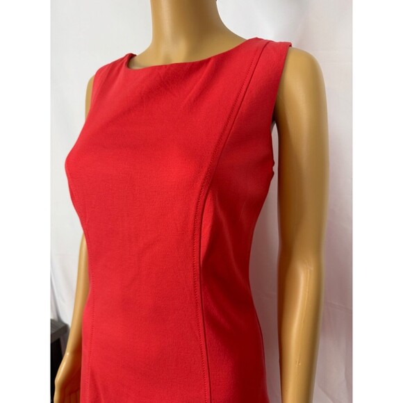 Talbot's Rayon Stretch Summer Dress Size 6 Petite Coral Orange - Picture 2 of 8